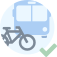 Sich nachhaltig fortbewegen: öffentliche Verkehrsmittel, Fahrrad, zu Fuß, Elektro- oder Gemeinschaftsfahrzeug ... Parken Sie an den dafür vorgesehenen Stellen